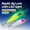 LED Lighted LED Squid Bait Thicken Double-Layer Squid Lures Glow Fishing Lures  Boat Fishing