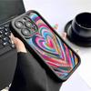 Rainbow Heart Groove Style iPhone Pro Max Case for 14/15/16/17