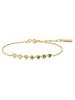 Gold Green Station 925 Silver Bracelet B073-04G
