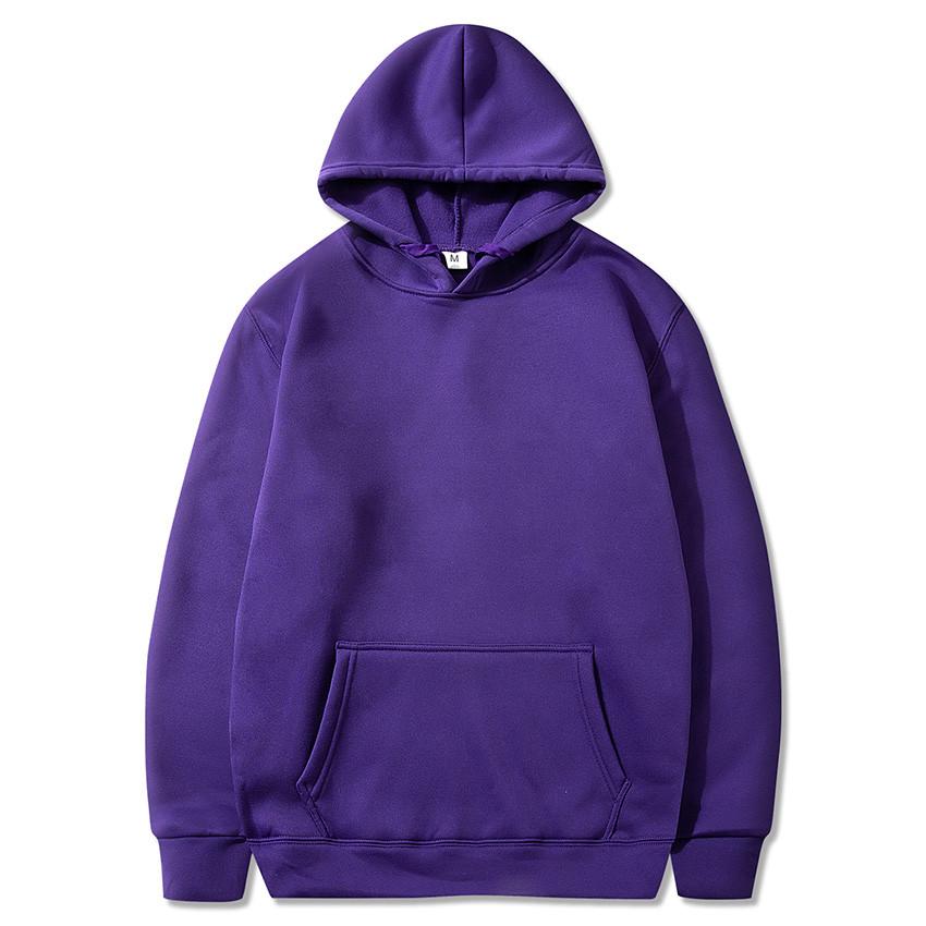 2025 Fashion Casual men's Color Hooded Sweatshirt  Hoodie Pullover Top solidmen's