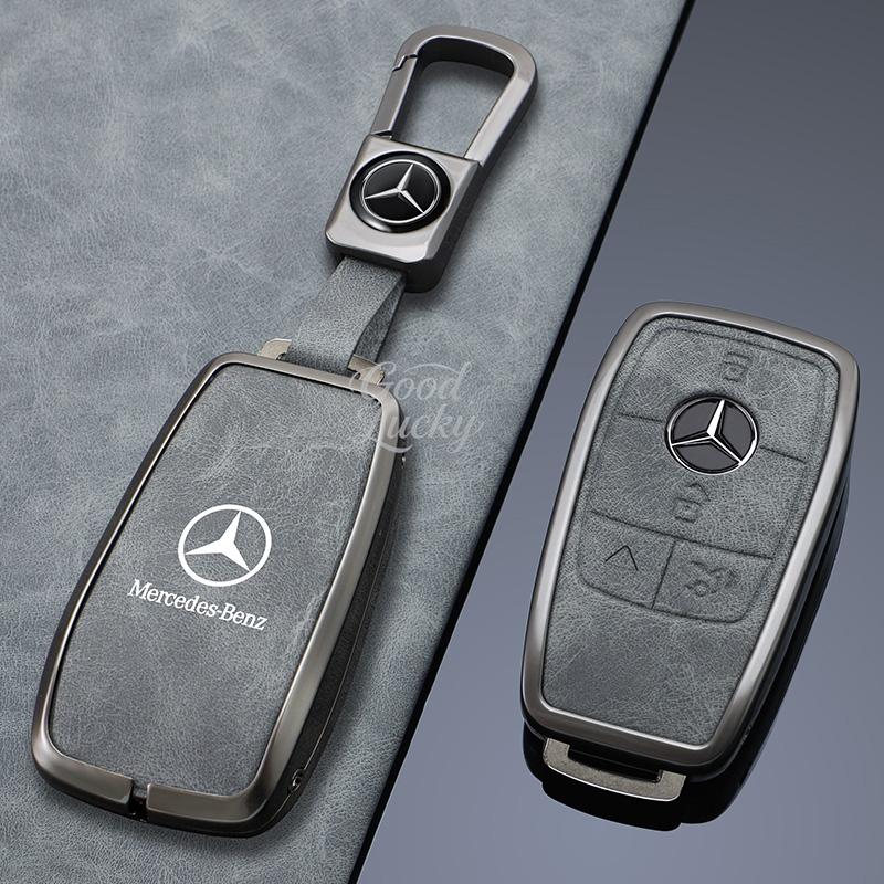 wlfx3 Durable Metal Key Shell For Mercedes Benz LOGO 2022 C S Class W206 W223 S350 C260 C300 S400 S450 S500 – Long-Lasting Key Cover