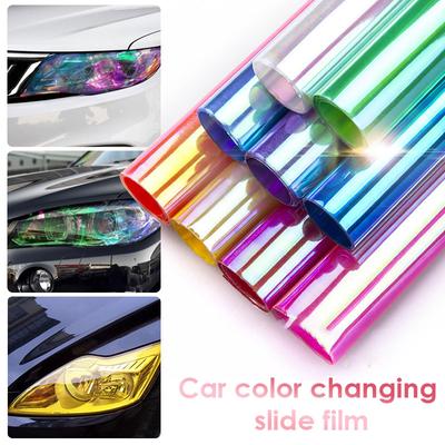 Multi-sizes Shiny Chameleon Headlights Taillight Color-Changing Film Car Styling Motorcycle Modification Transparent Lights