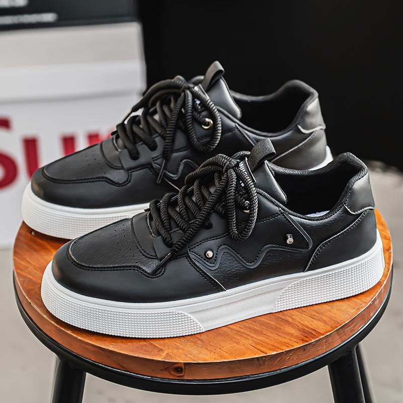 

Мужская мода, повседневная низкая обувь для скейтбординга, удобные кроссовки для мальчиков, студенты, трендовая мягкая подошва, классическая дышащая нескользящая спортивная обувь 46 чёрный