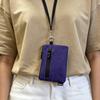 Lässiger Herren- und Damen-Mode-U-Bahn-Bus-Ausweishalter Outdoor-Sport-Schlüssel-Kleingeldfach Reißverschluss-Geldbörse Tragbare Tasche mit Lanyard