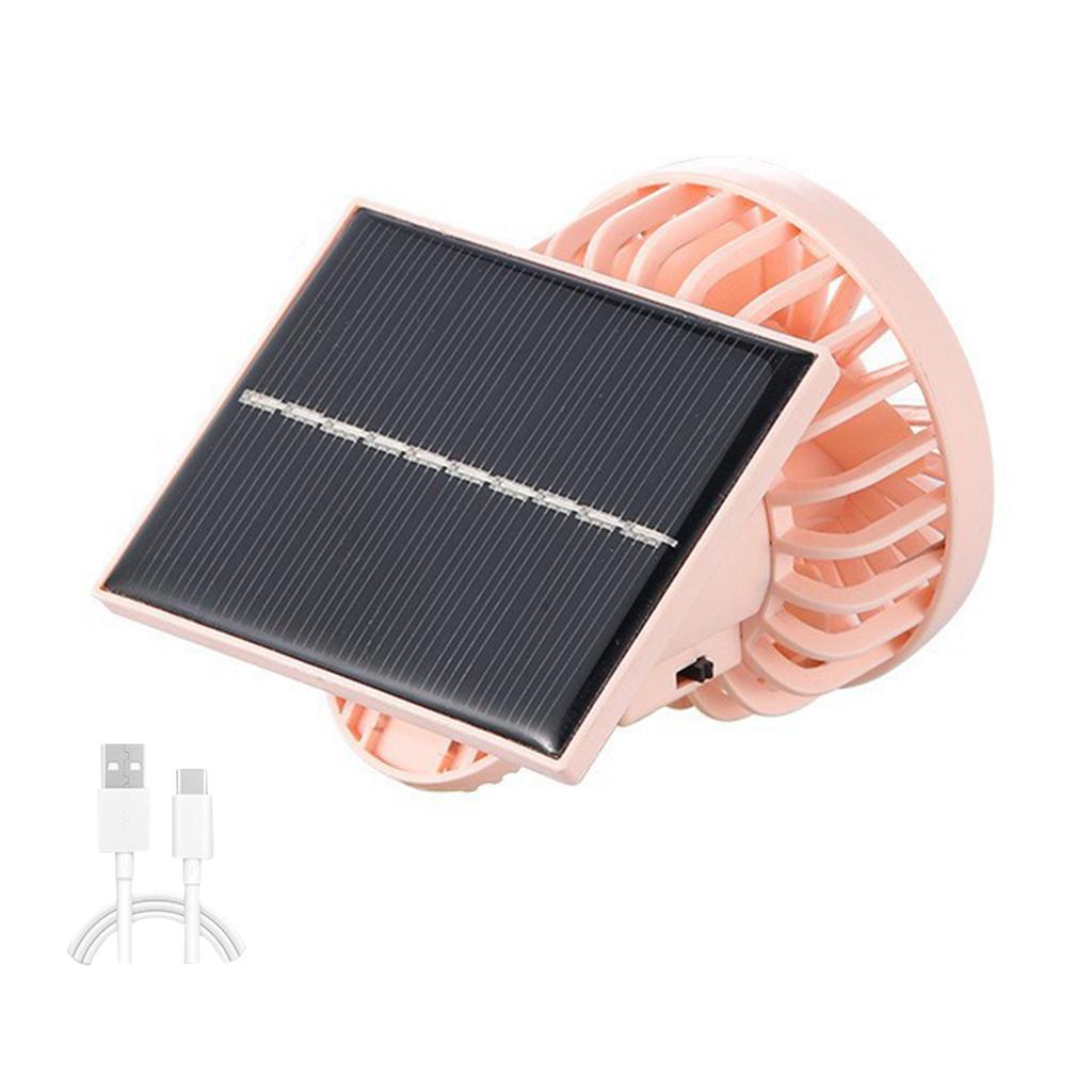 Solarenergie & Tragbare Klemmenlüfter mit Doppelstromversorgung Solar-Hutklemmenlüfter mit Solarenergie für Outdoor-Wanderungen Angeln Sport
