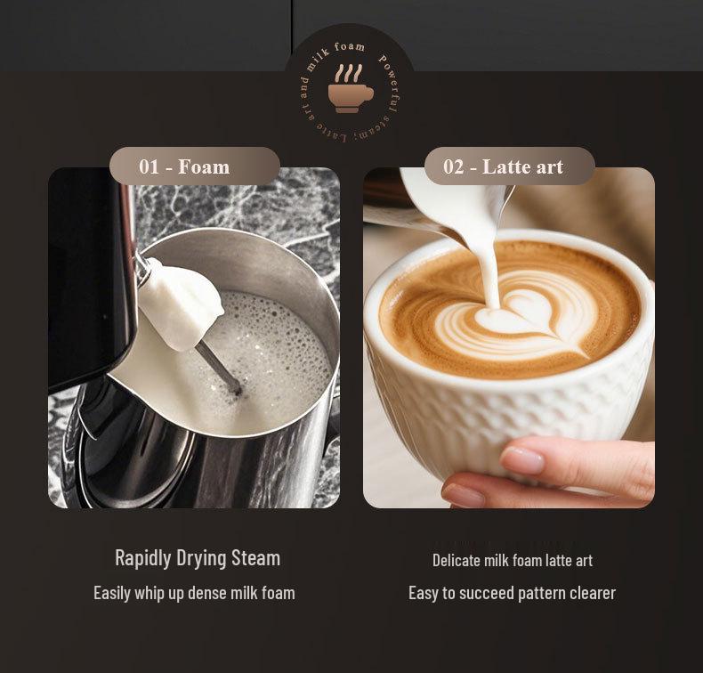 Coffelady Touchscreen Halbautomatische Espresso- & Americano-Kaffeemaschine mit Milchaufschäumer