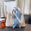 New ins wind reins small silk scarf decorative printing wrapping bag handle slender silk DIY handmade headband