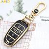 5 Buttons TPU Car Key Case For Hyundai Sonata Palisade Tucson Staria Loniq Santa Fe Nexo Key Cover Holder Protector Key Chains