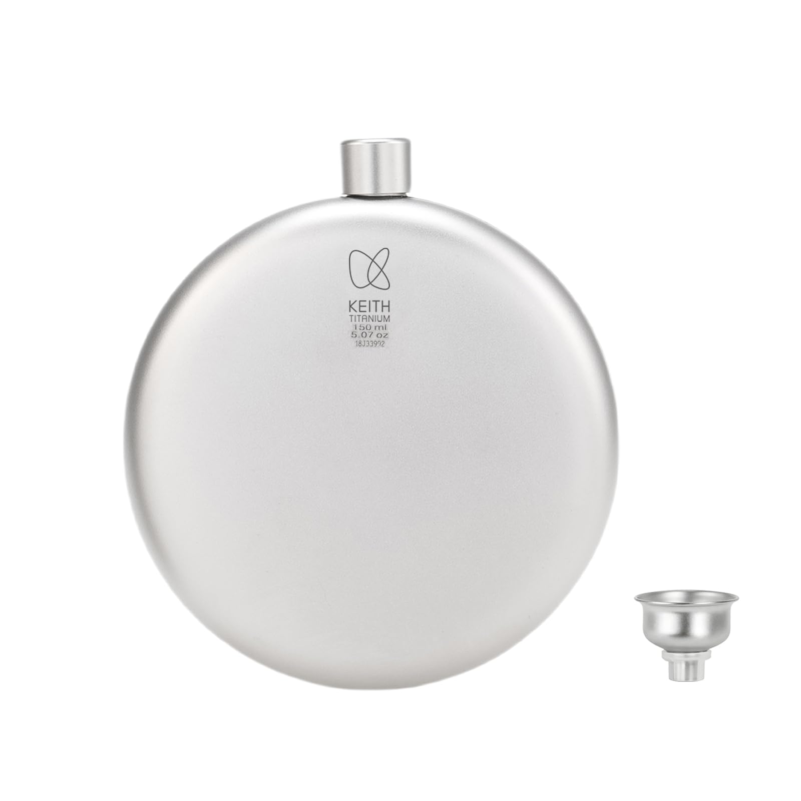 KEITH Titanium Hip Flask Lightweight and Easy to Carry Square