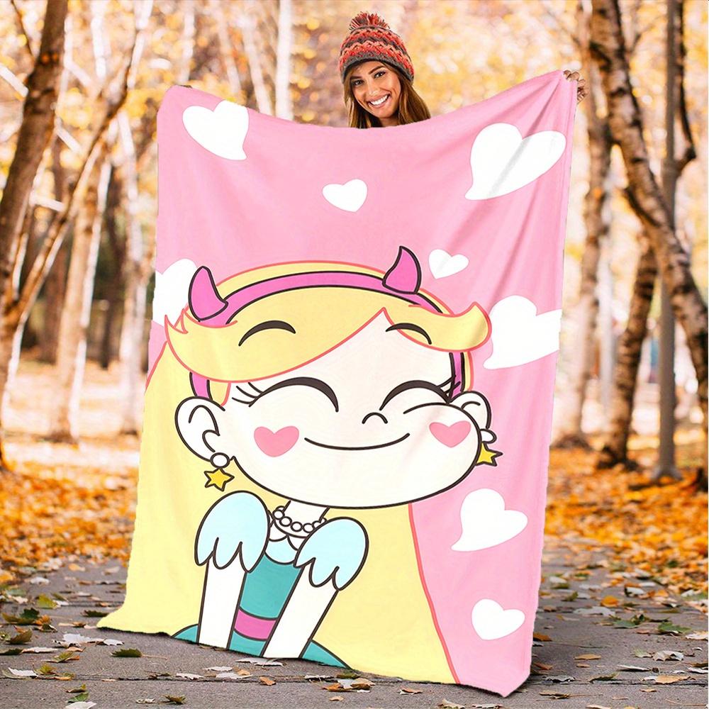 

1pc Star vs. the Forces of Evil Digital Printed Flannel Blanket, Super Soft Plush Fleece Bed Cover, Multipurpose Four Season Blanket for Sof 150x180cm
