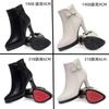Small Heel Short Women's Autumn and Winter New Versatile Pointed High Heel Women's Thin Heel Cotton Shoes Women's Velvet Women's Naked