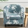 Tropical Plants Tub Sofa Covers Split Style Stretch Spandex Club Armchair Cover Couch Slipcovers With Seat Cushion Cover Summer