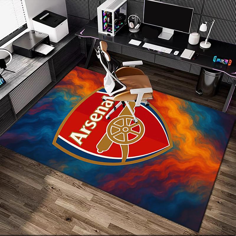 1pc Football Club Carpet for Room Floor Mat, Comfortable Office Chair Printed Area Rug, Beautiful Hotel Rug