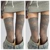 Y2K New Women Flower Lace Fishnet Thigh High Stockings Japanese Style Jk Girl Sweet Lace Trim Frilly Over Knee Long Socks