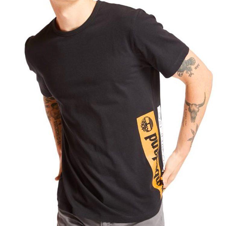 Timberland T Shirts Men's Black Crew Neck Moderate Straight Fit A22REP56