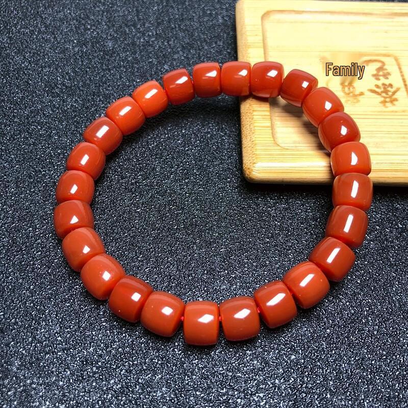 Red Agate Straight Cut Old-Style Beads - Spacer, Loose, Star Moon Bodhi Prayer Beads for DIY Bracelets.
