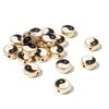 10pcs Double Sides Oil Drip Yinyang Beads for Jewelry Making Round Tai Ji Enamel Beads DIY Bracelet Necklace Loose Spacer Bead