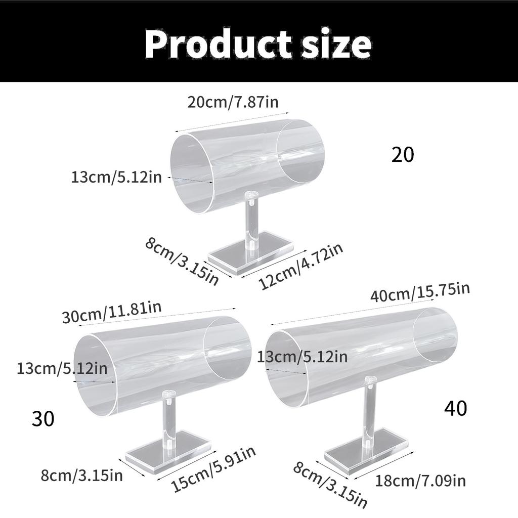 Stylowy Stojak Ekspozycyjny na Opaski do Włosów Uchwyt Ekspozycyjny na Bransoletki Rozwiązanie do Przechowywania Opasek do Włosów Półka Ekspozycyjna na Opaski do Włosów Tekstura Akrylowa