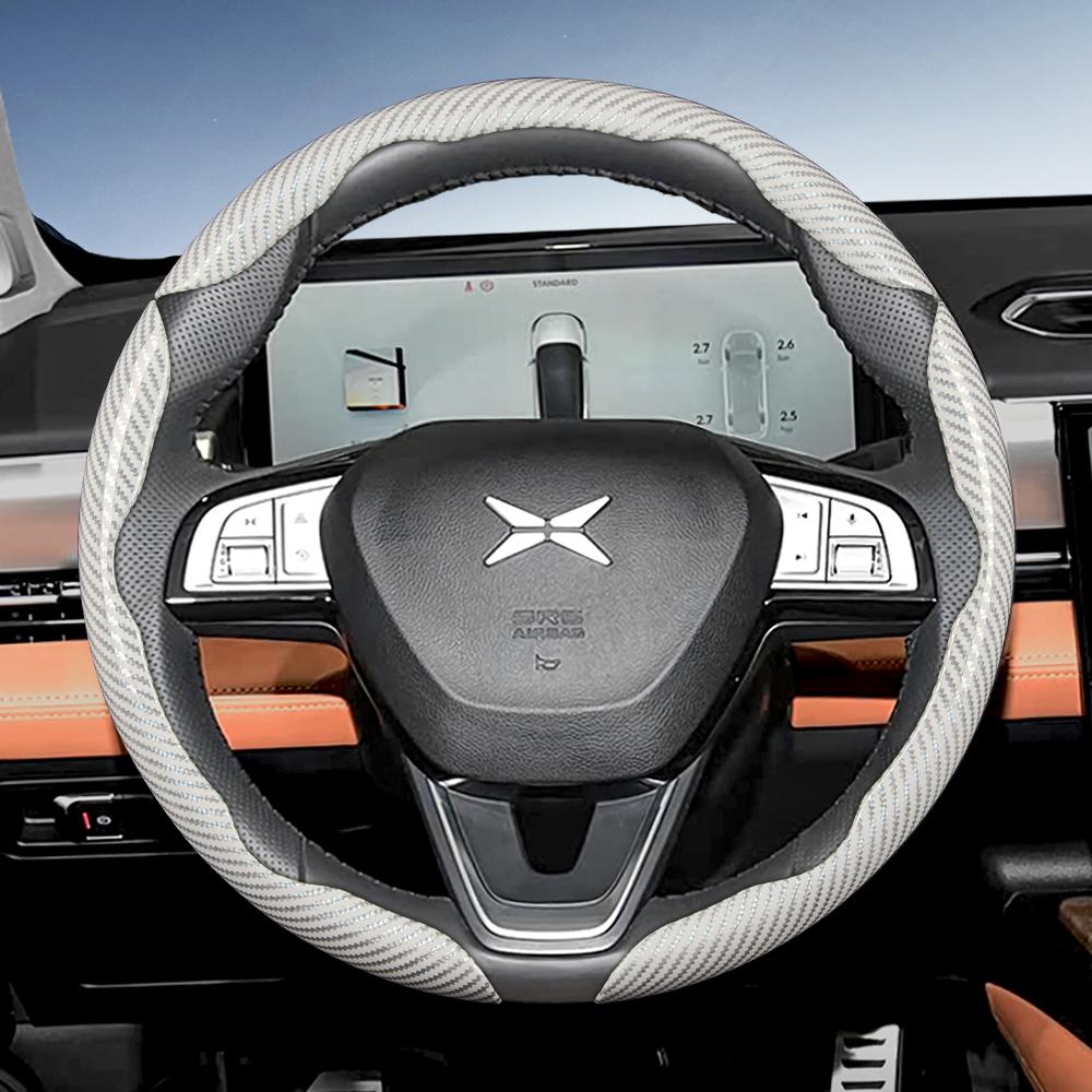 Zkfan8 Convient pour le volant Xpeng Texture Fibre de Carbone avec Design Segmenté à Libération Rapide, Durable, pour les Modèles Tels que G6 G9 P7 P7+