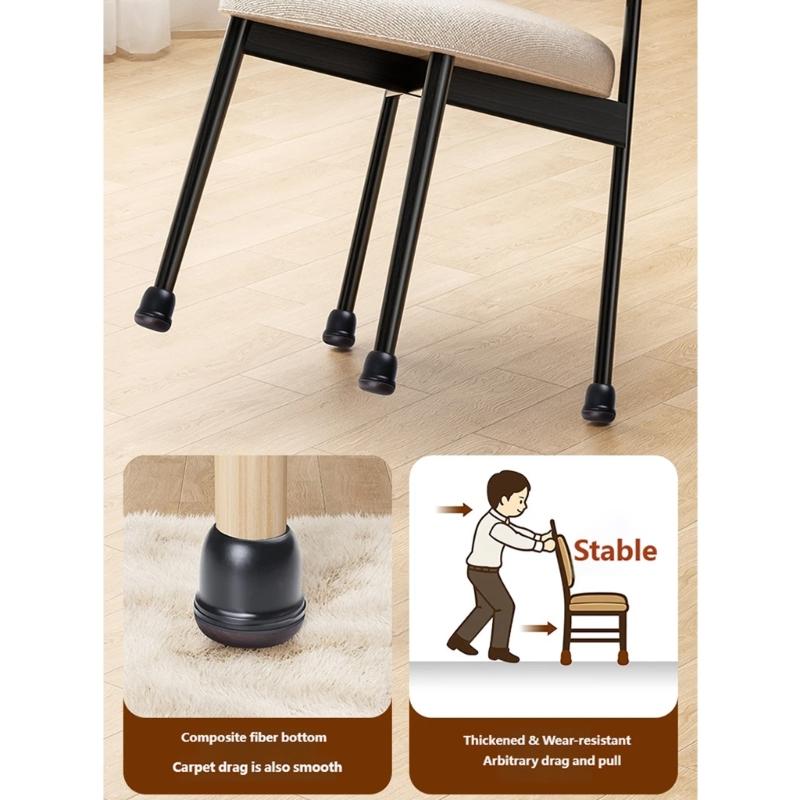 8Pack Silicone Chair Leg Round Pad For Hardwood Floor Nonslip Covers Furniture Leg Sliders Cap Reduce Noise