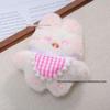 Cute Plush Bunny Doll Ornament Keychain with Squeaky Bib