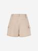 LORDLOAR A-Line Flat Shorts Beige