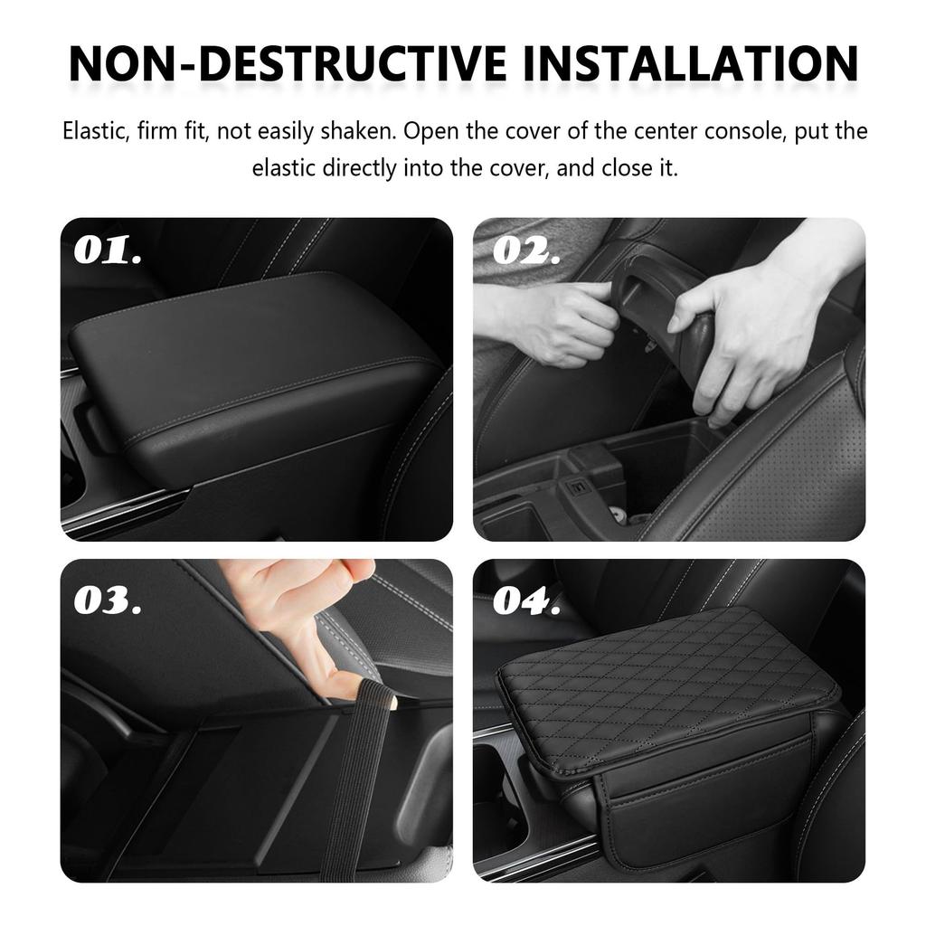 Cutie Cotieră Consola Centrală Auto, Piele PU cu 2 Genți de Depozitare, Organizator Auto Universal pentru Toate Sezoanele, Suport Braț, pentru Accesorii Interioare Auto