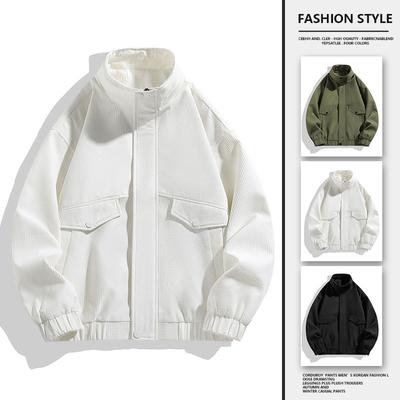 Fashionable Stand-up Collar High-quality Jacket for Men In Autumn Trendy Casual Workwear Handsome Korean Style Stand-up Collar Versatile Jacket