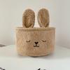Cute Rabbit Storage Basket Soft Cartoon Plush Candy Bag Sundries Organizer Ins Style Children's Toys Storage Bucket