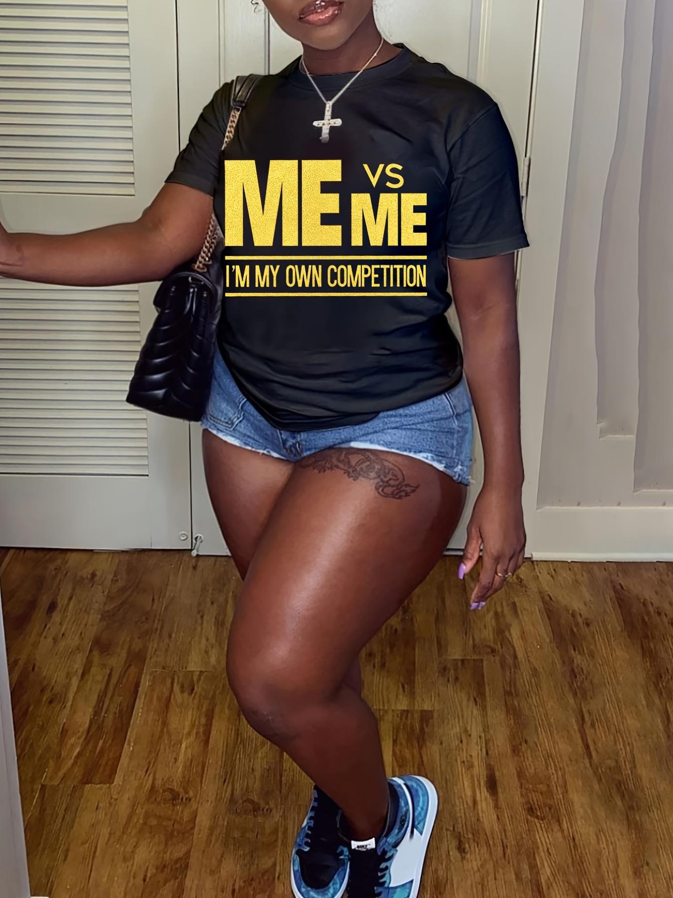 Плюс эластичная футболка с короткими рукавами 3XL чёрный — фото 2