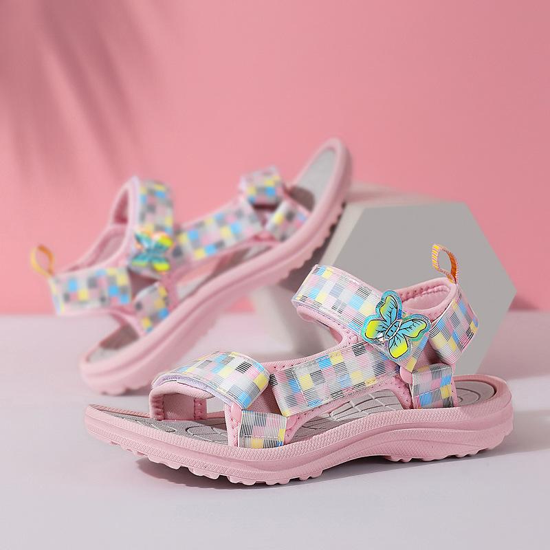 2025 summer new EVA non-slip soft-soled girls shoes girls sandals princess style children's fashion beach shoes