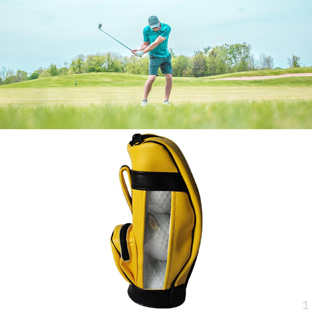Golf Balls -Resistant Holder Storage Case Organizer for Drawstring Bags Ball Retrievers Pouches Yellow 3Pcs Ball