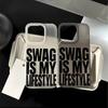 SWAG Black Font Phone Case For IPhone 17 16 15 14 Plus 13 12 11 Pro MAX 17 Air Screen Protector Casing Shockproof Phone Cover