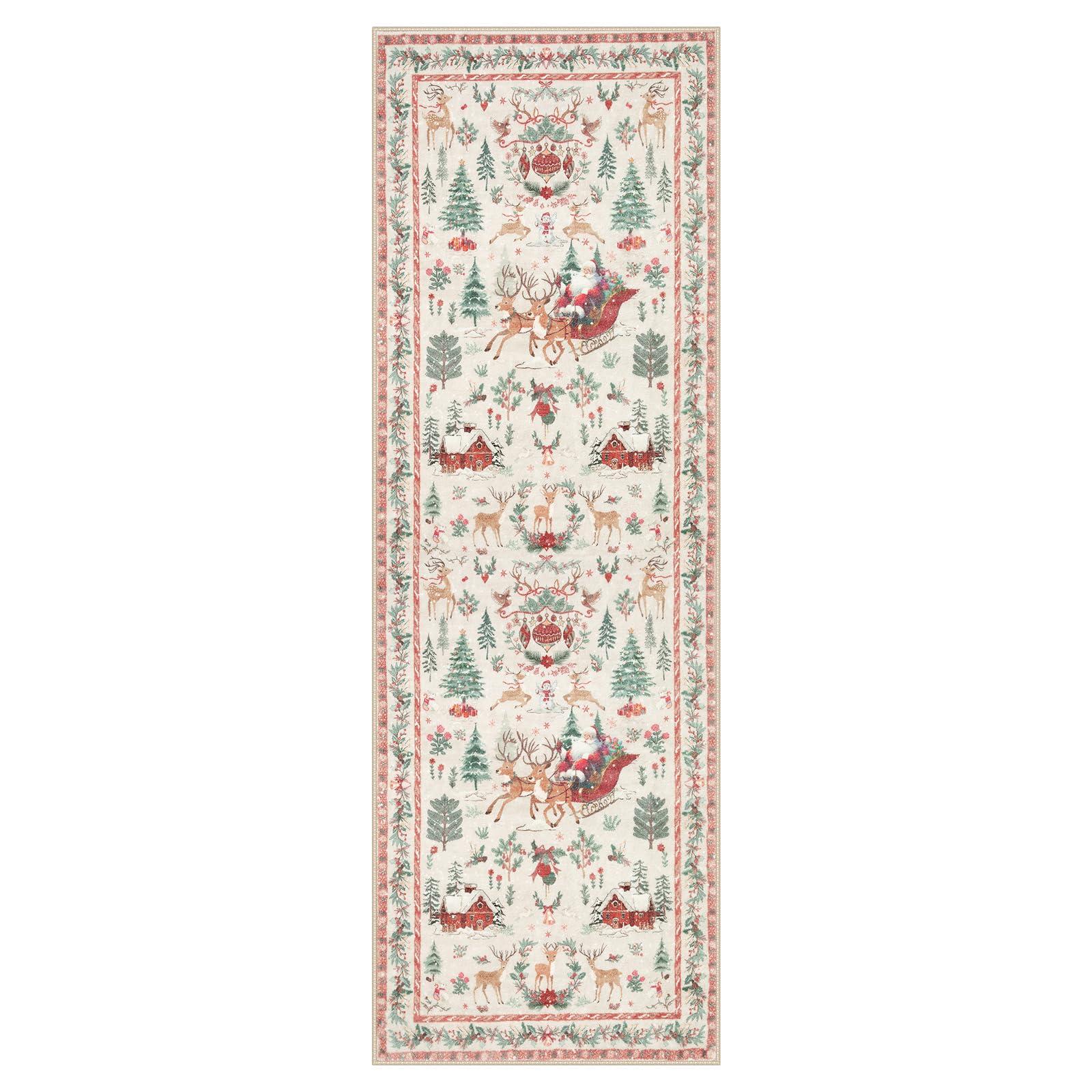 

Christmas Decoration Floor Mats For Living Room Corridors, Dirt-resistant And Wear-resistant Carpets One Size