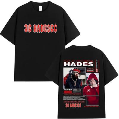 Rapper Hades66 New Merch T-shirt Aesthetic Sporty Oversized Loose Casual Summer Trend Summer Print 100% Pure Cotton T-shirt