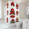 TU Festive Christmas Shower Curtain Waterproof Holiday Bathroom Decor Merry Xmas Pattern Backdrop Holiday Home Textile Xmas Gift