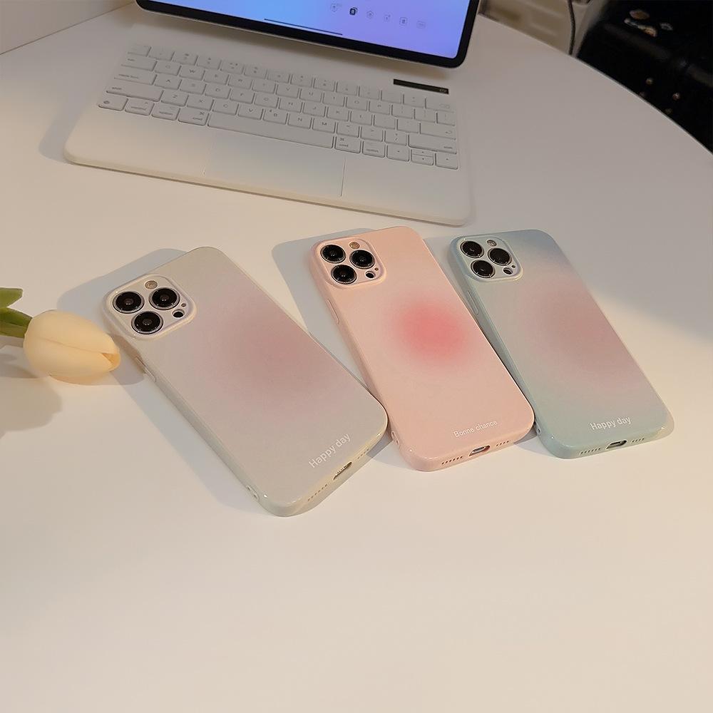 Gradient Solid Color Iphone14 Phone Case 12 Apple 13 Suitable for 11 Macaron 15pro Gentle 16pro Max