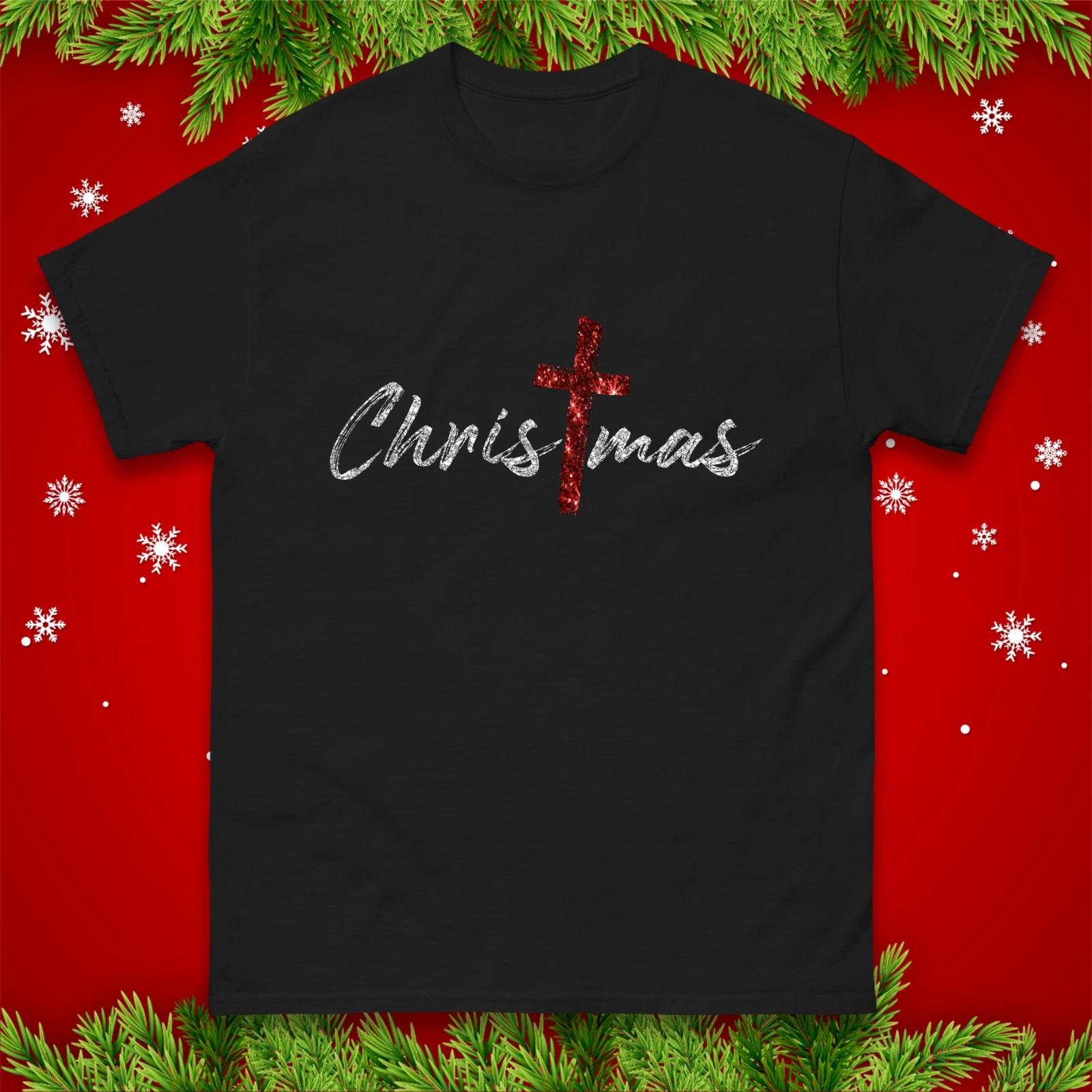 Merry Christmas T shirt, Funny Xmas Outfit Cross Christmas Unisex Tee Shirt Gift S