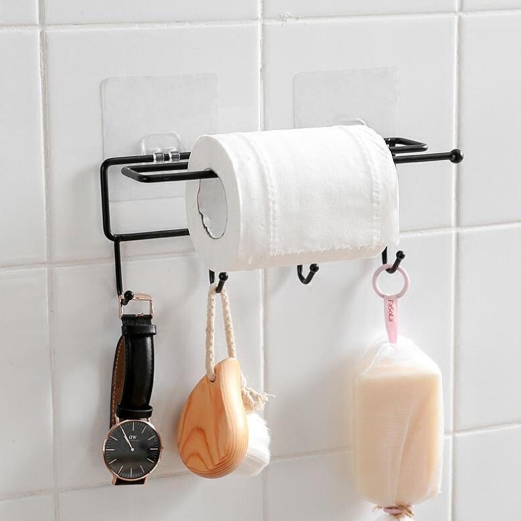 Seamless Sticker Versatile Rack Storage Hanger Hook Holder traceless Black