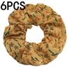 6pcs/lot Hair Scrunchies Bands Scrunchy Ties Ropes Ponytail Holder for Women Accessories Fabric Headwear Ditsy Floral Sweet Cute