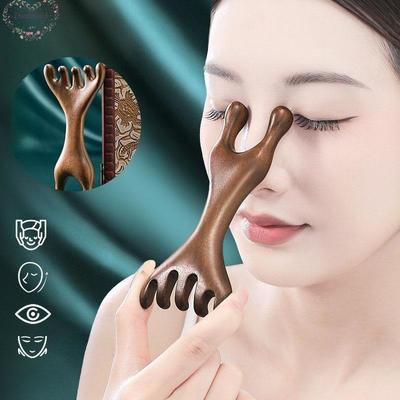 Double Head Six Claws Resin Antler Massage Comb Rake Multifunction Scrap Nose Massager Scraping Head Eye Face Neck Liftin
