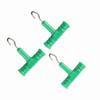 3pcs T Shape Handle Stainless Steel Hook Fishing Baiting Rig Tool(black)