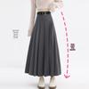 Women's A-Line Pleated High-Waist Midi Skirt