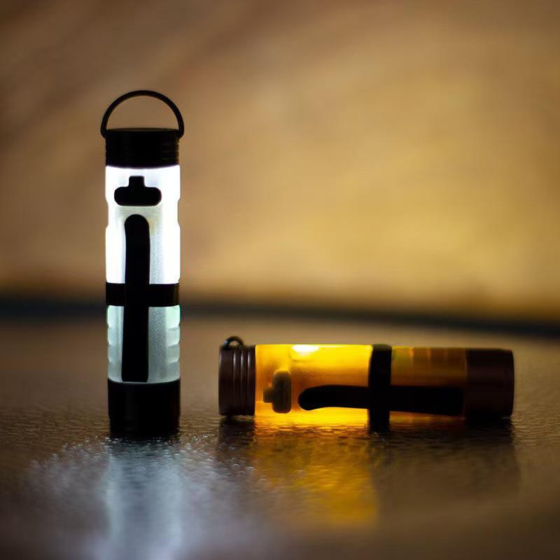 Compact LED Keychain Flashlight: Multi-functional, Long Battery Life for Outdoor and Emergency Use