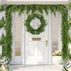 Artificial PE Norfolk Pine Garland with Soft Rubber Pine Needles - Christmas Decoration Wreath Simulation