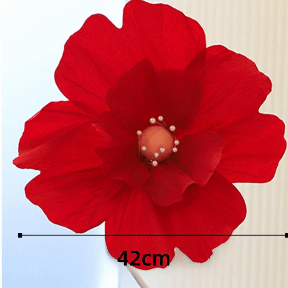 Wrinkles Paper Simulated Flower Crepe Paper Simple Design Three-dimensional Paper Art Wall Layout Window Display Paper Flower