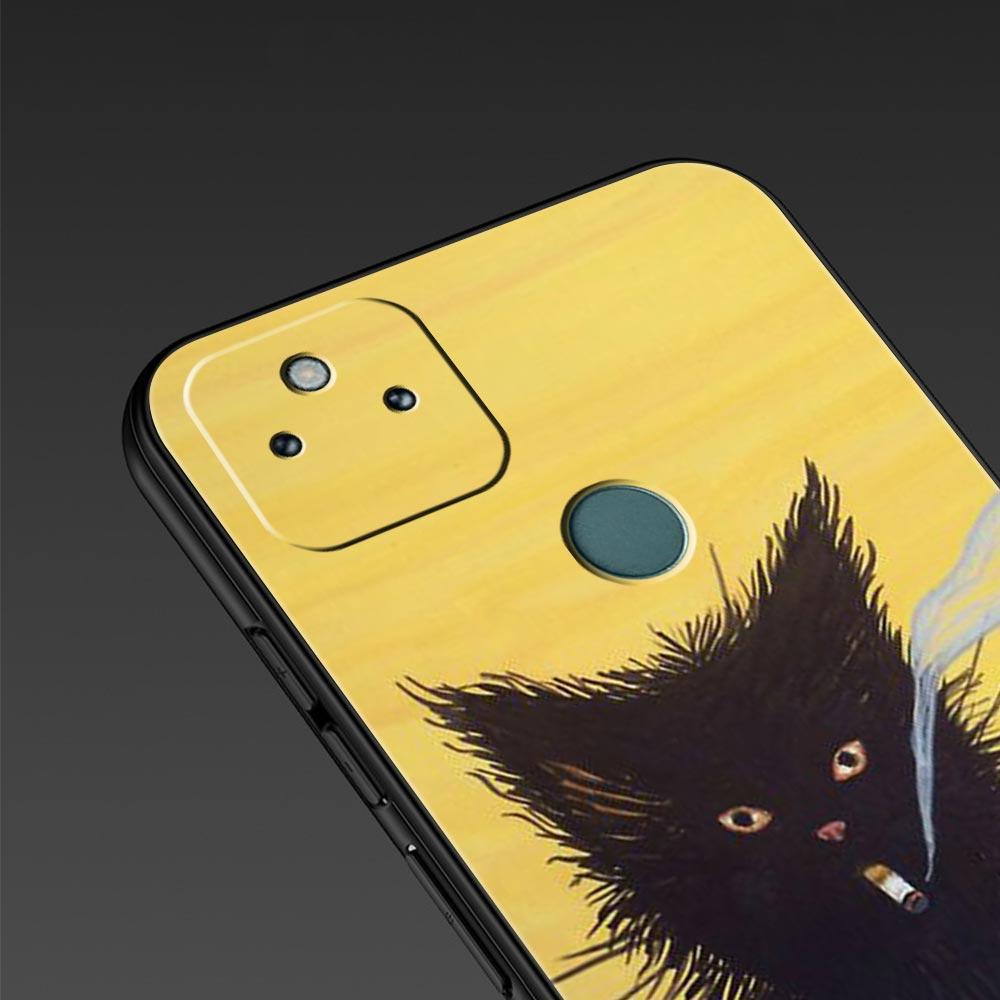 Fashion Kitten Smoking Pattern Phone Case Cover for Google Pixel 10 9 8 7 6 9A 8A 7A 6A Pro Shockproof Soft TPU 10 Pro XL Shell
