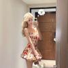 French Pure Desire Temperament Floral Suit, Sexy Slim-fitting Tube Top, Thin Tutu Skirt, Skirt Two-piece Set