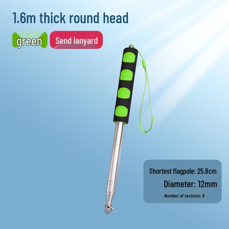 Cabo Telescópico de Aço Inoxidável para Mastro de Bandeira: Guia ao Ar Livre, Comando de Treinador e Bastão Apontador de Ensino