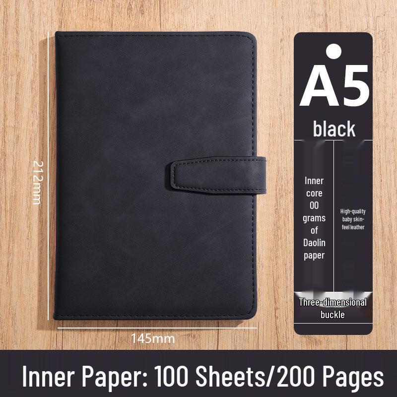 Personalized A5 Soft Leather Notebooks with Logo Printing: Custom Covers & Pages for Office Use
